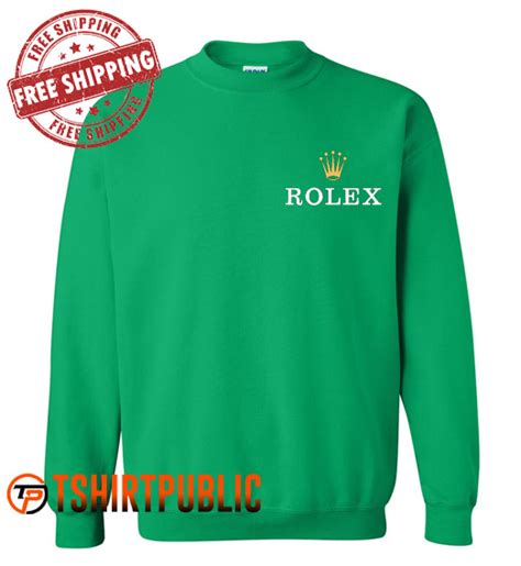 green rolex sweatshirt.